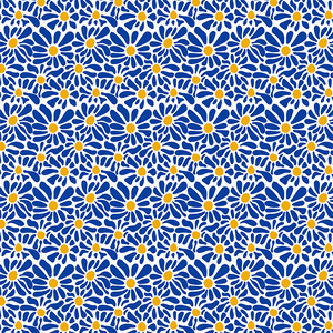 Blue abstract flower pattern water transfer paper