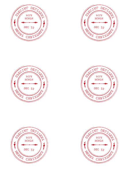 Special Delivery Christmas stamp transfer paper & cutter