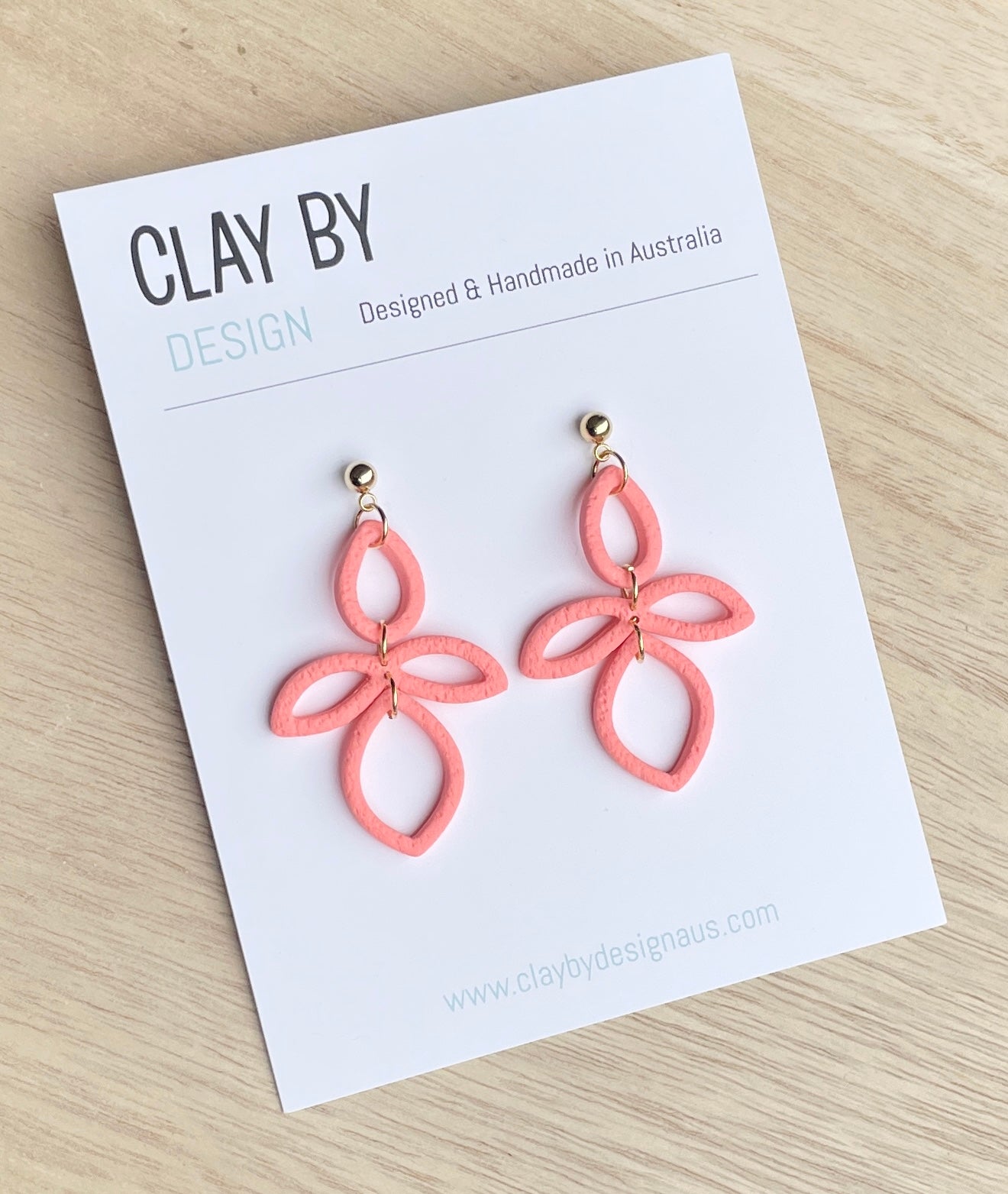 Bright coral leaf cut out