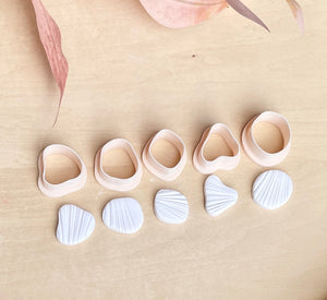 Organic pebble shape cutter sets of 5