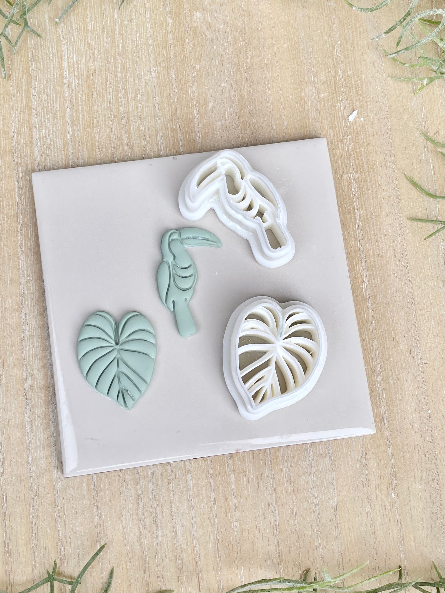 Tropical leaf and bird cutters - available separately