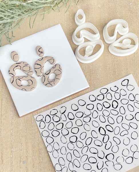 Abstract 3 piece cutter & transfer paper set