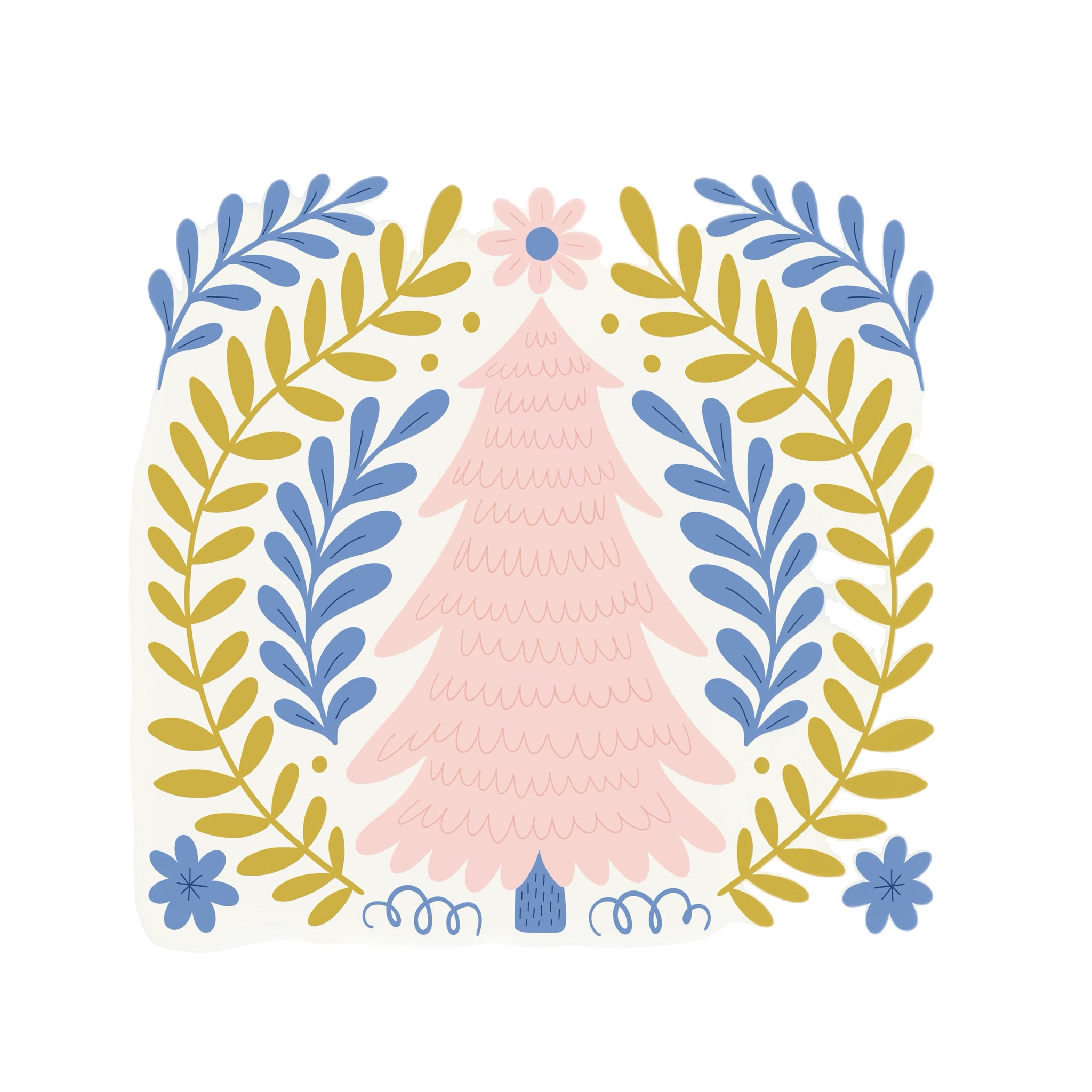 Pastel Christmas Tree Image transfer paper