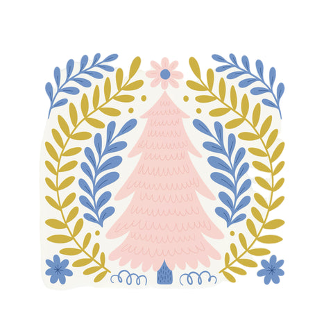 Pastel Christmas Tree Image transfer paper