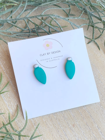 Mini green and gold mini Christmas Light studs