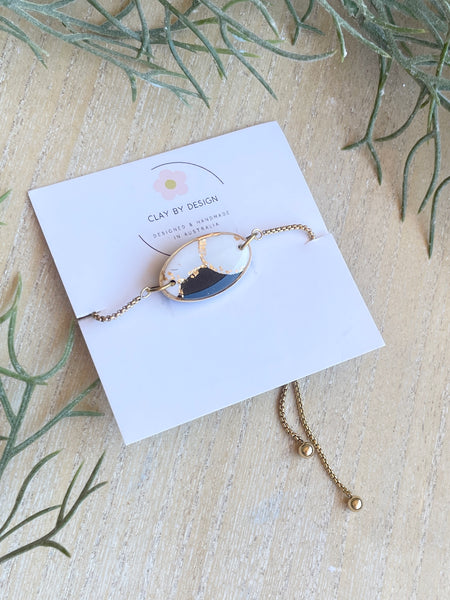 Gold plated adjustable slider bracelet style 4