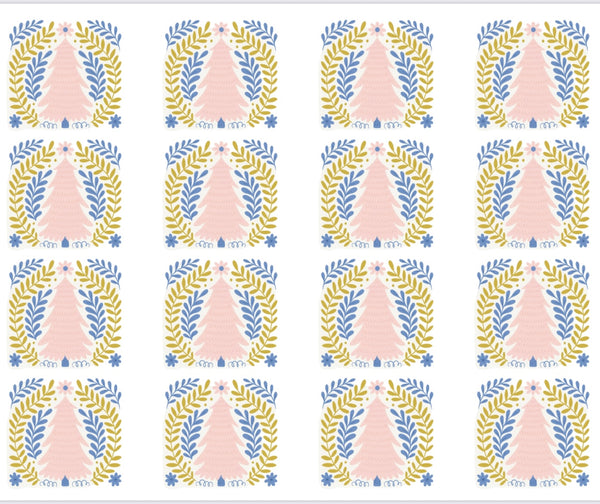 Pastel Christmas Tree Image transfer paper
