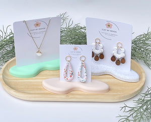 Long Organic shape style 2 earring display