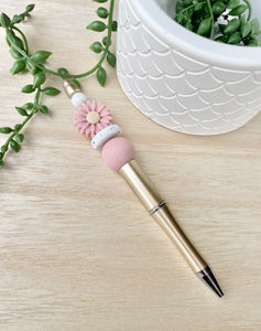 Silicone Bead pen - Gold Style 2