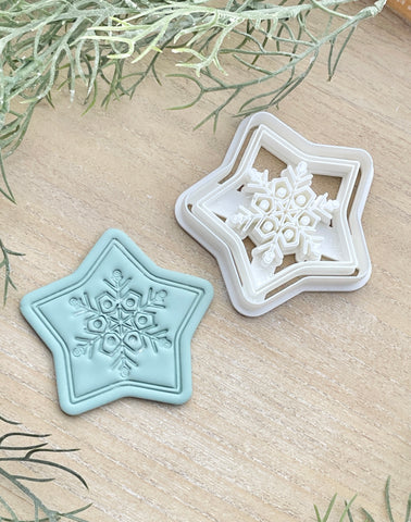 Christmas Star imprint bauble