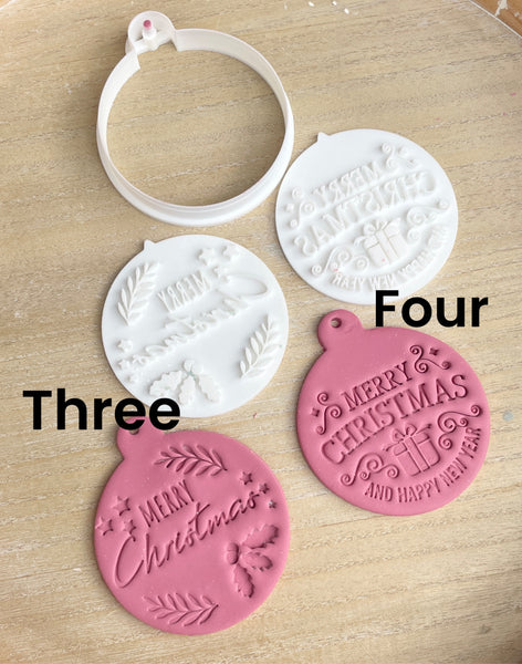 Christmas Baubles with stamps - 4 options