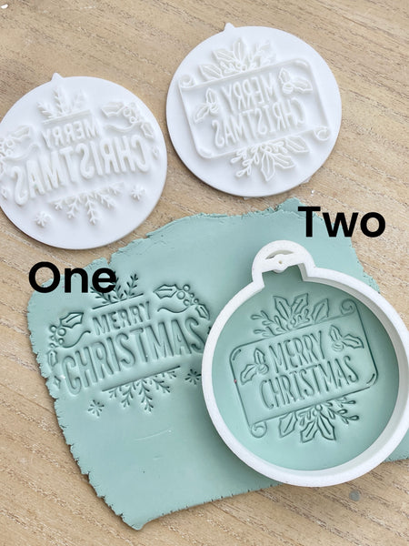 Christmas Baubles with stamps - 4 options