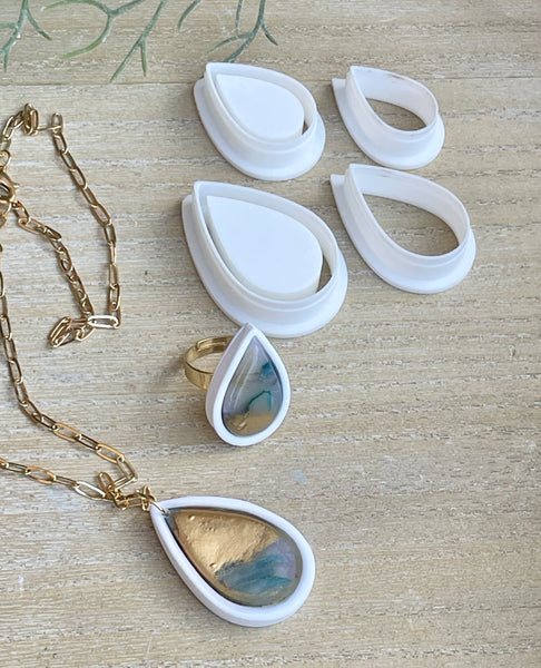 Bezel cutter sets, make earrings, pendants or rings