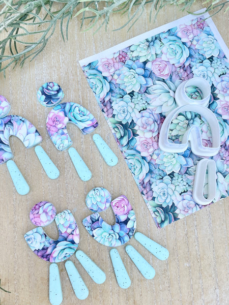 Succulent transfer paper & cutter combo