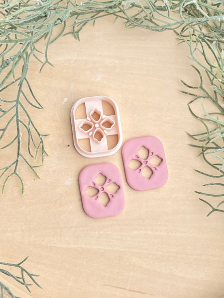 Cut out flower rectangle