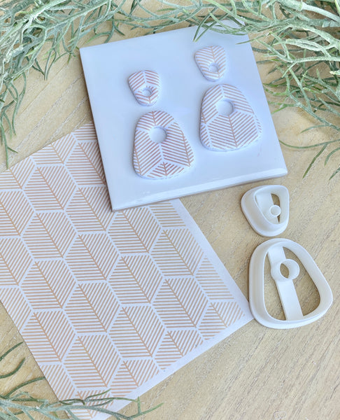 Chia abstract shape cutter set with transfer paper