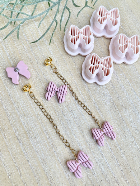 Lined bow stud or charm cutter