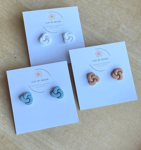 Textured Knot studs