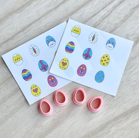 Easter water transfer paper & cutter set