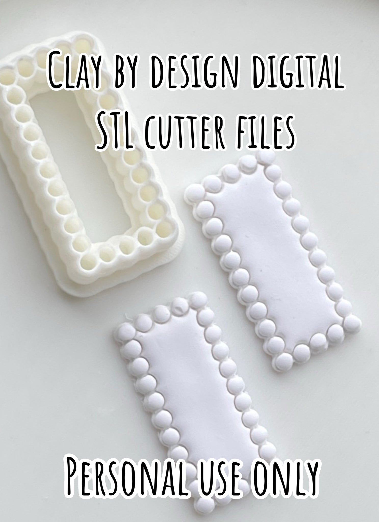Bubble edge rectangle STL DIGITAL FILE ONLY (.4mm nozzle required ...