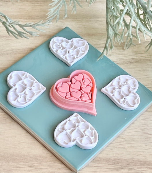 Hearts embossed cutters