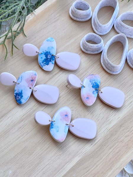 Organic pebble cutter mirrored set