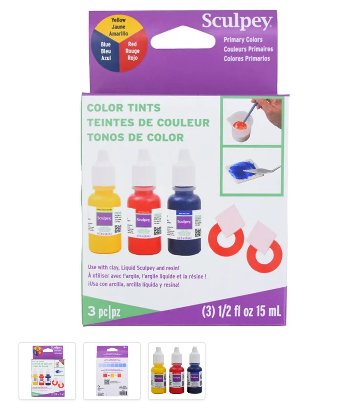 Primary Colours pack of 3