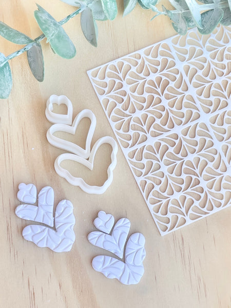 Anna 3 piece set & deco shell pattern stencil (also sold separately)