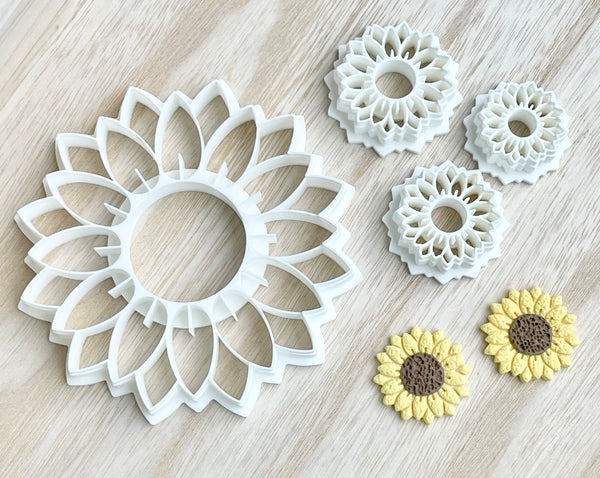 Sunflower earring cutters & trinket dish