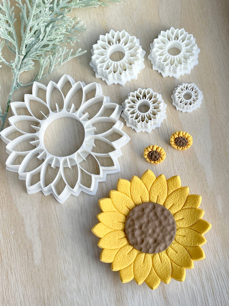 Sunflower earring cutters & trinket dish