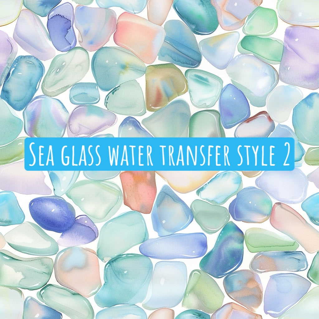Sea Glass water transfer paper Style 2