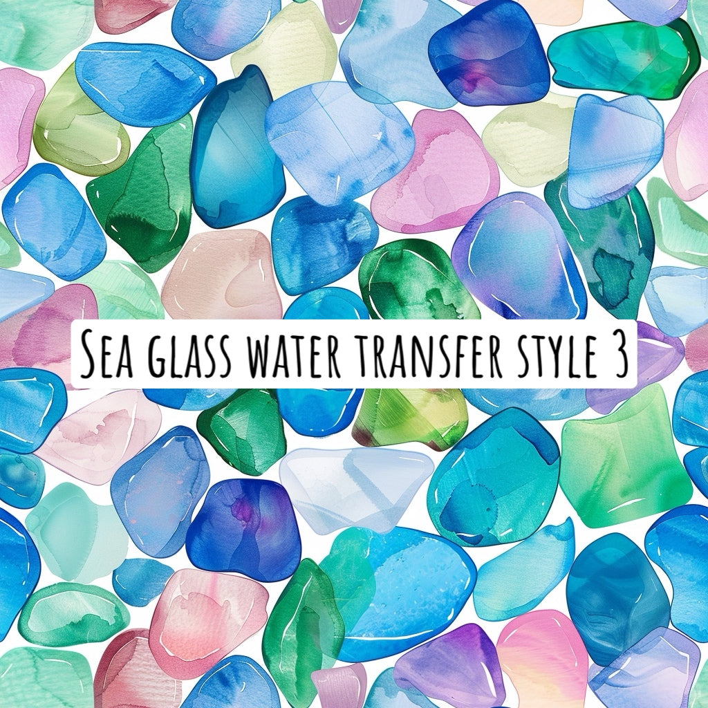 Sea Glass water transfer paper Style 3