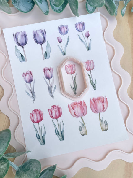 Tulips Image transfer paper