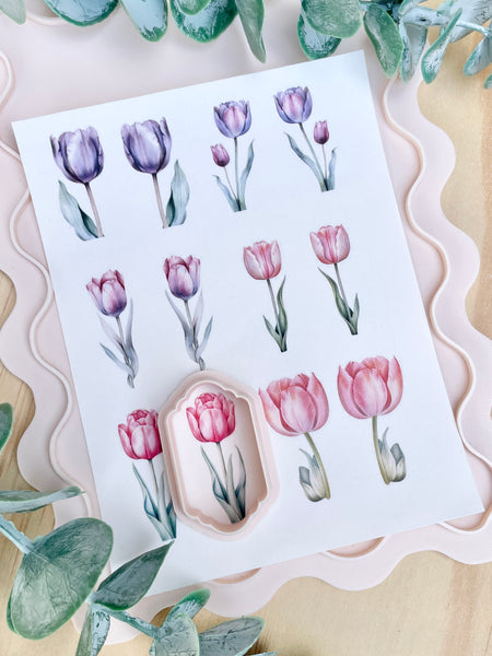 Tulips Image transfer paper