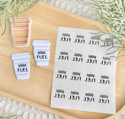 Fun Mum water transfers & coffee cutter (choose your options).