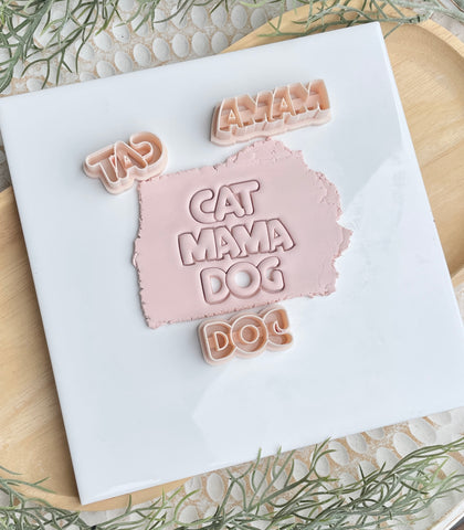 Mama/Dog/Cat block writing cutters