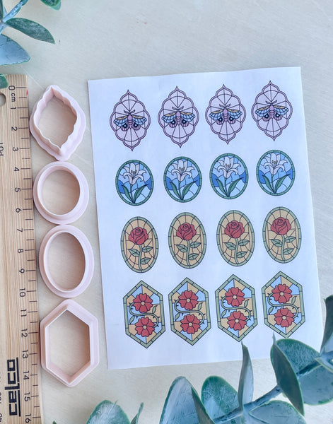 Stain glass window cutters & Image transfer paper Style 1