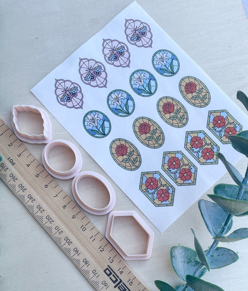 Stain glass window cutters & Image transfer paper Style 1