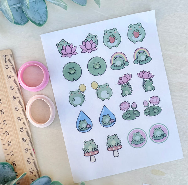 Cute frogs Image transfer paper