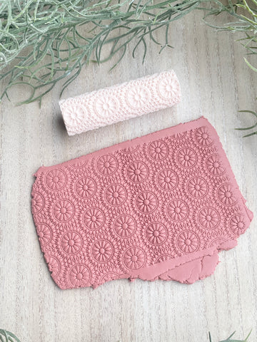 Mandala flower detail texture roller