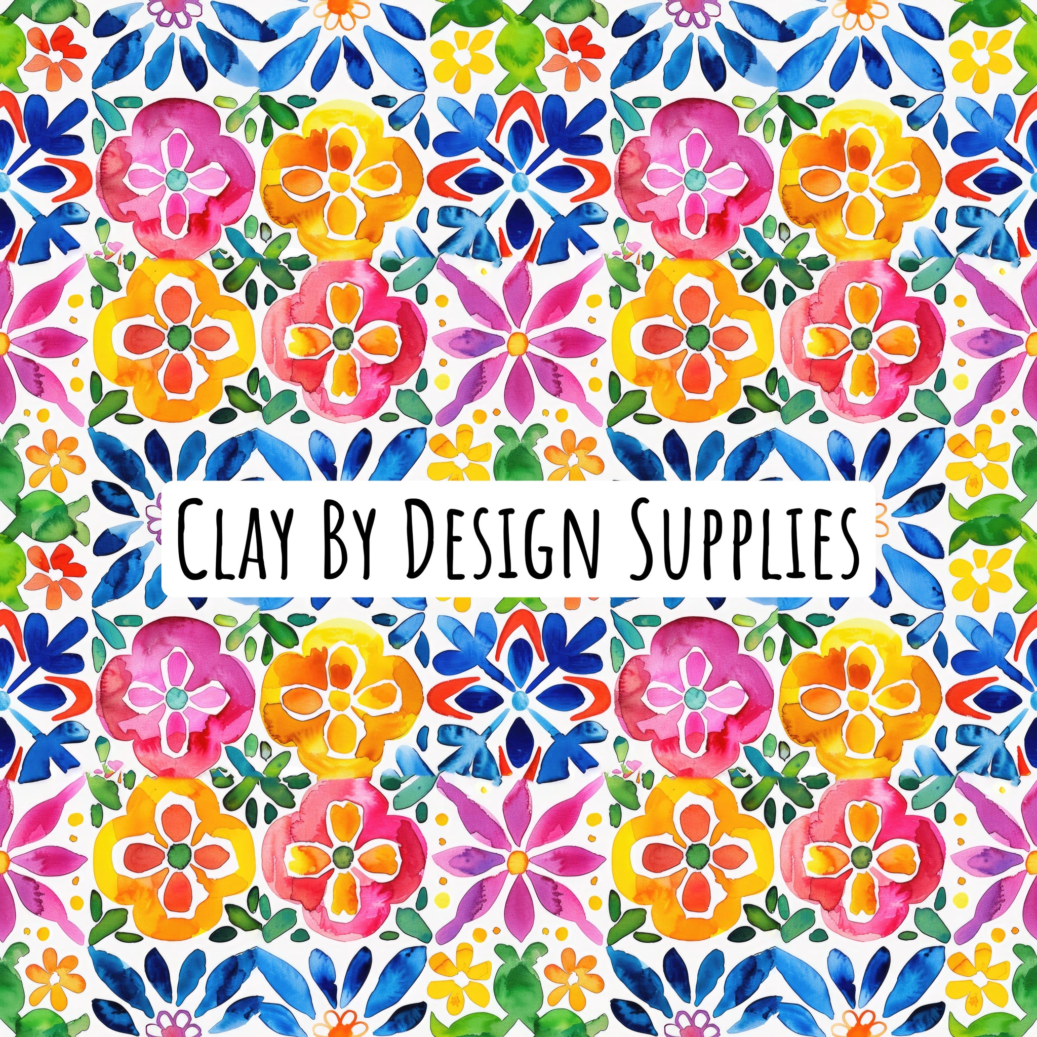 Bright coloured Mediterranean water transfer paper #479