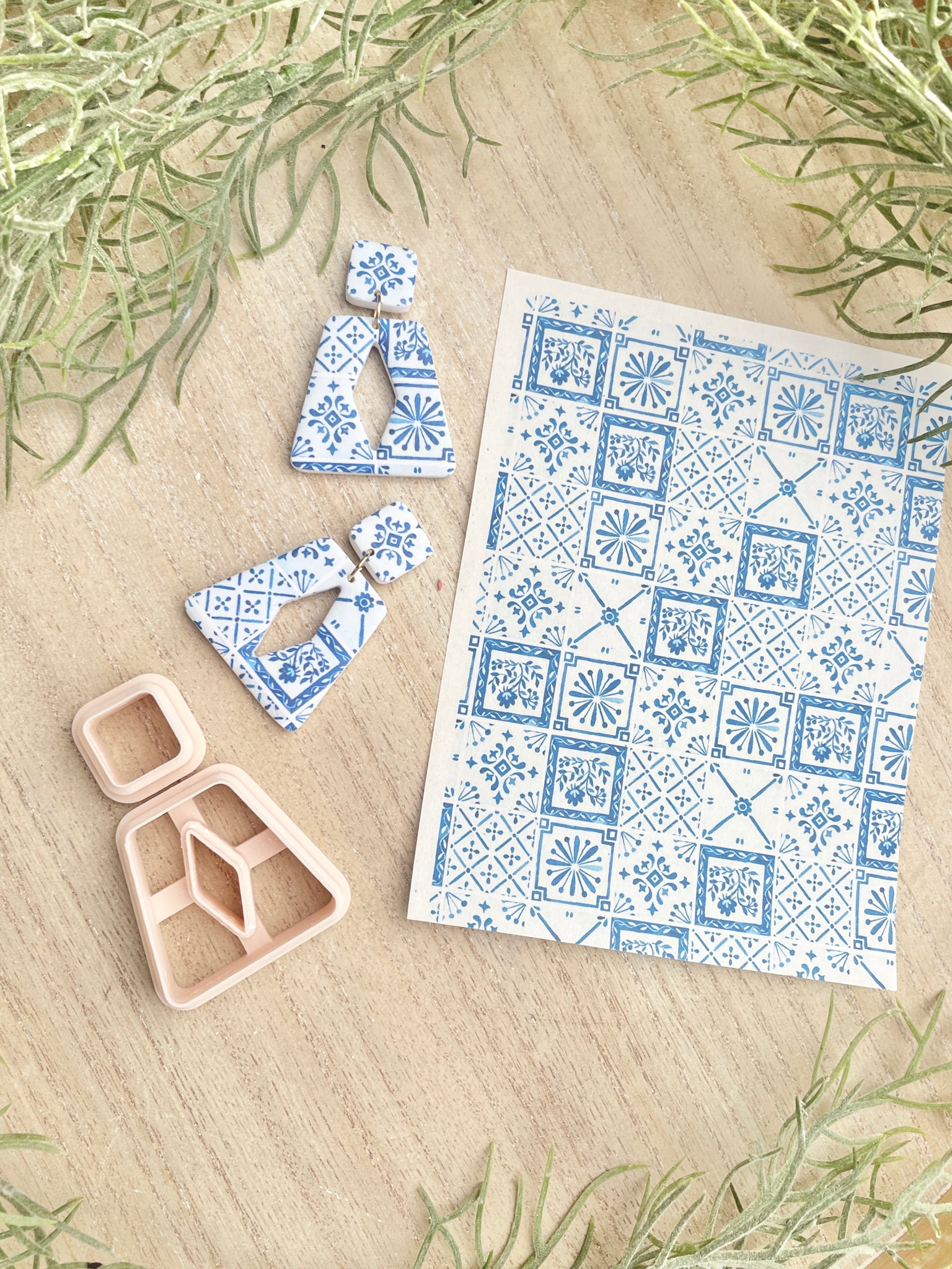 Mediterranean inspired transfer and cutter combo set Style 1