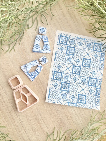 Mediterranean inspired transfer and cutter combo set Style 1