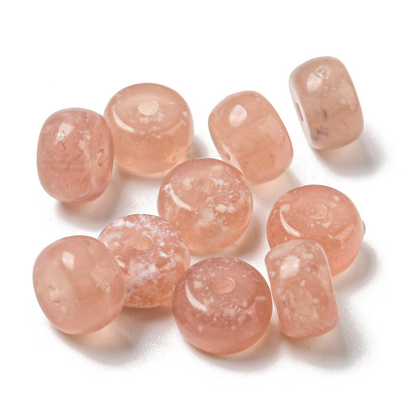 Acrylic opaque beads x 10