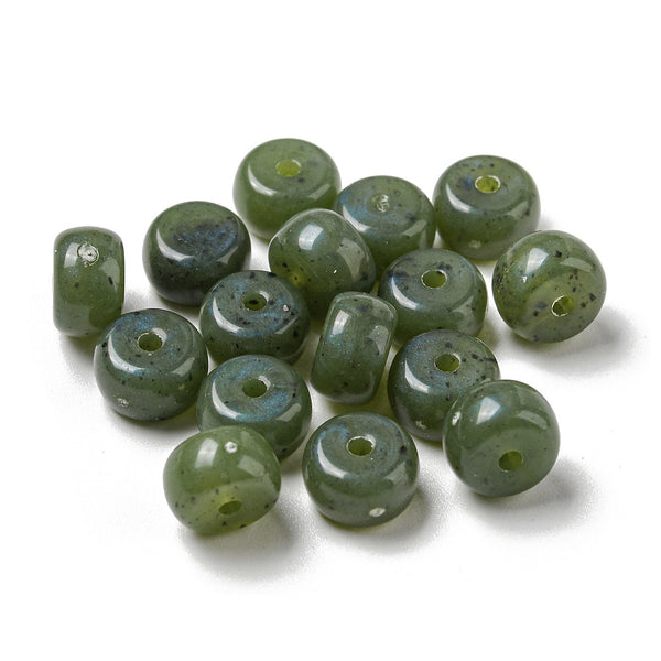 Acrylic opaque beads x 10