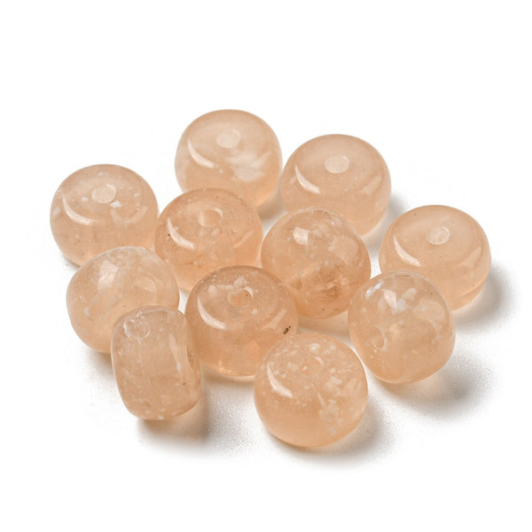 Acrylic opaque beads x 10