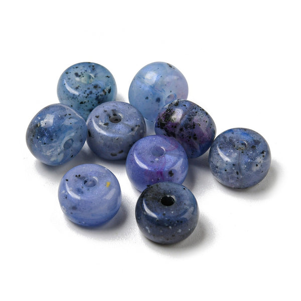 Acrylic opaque beads x 10