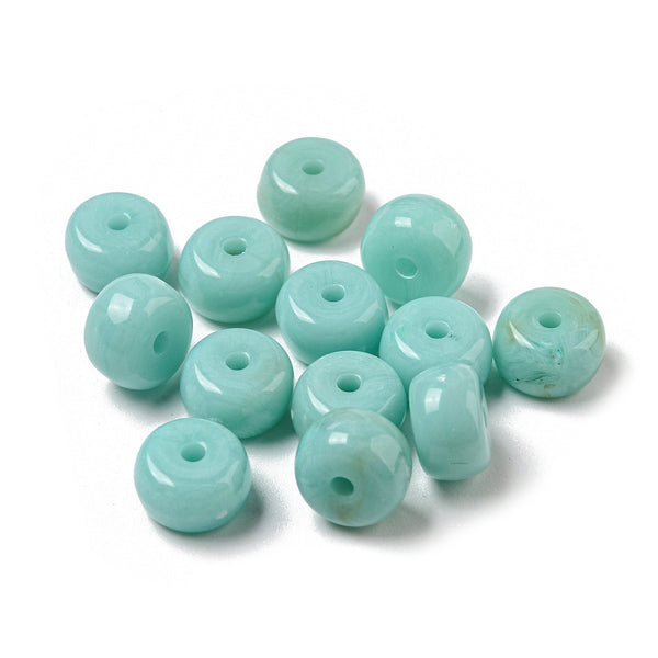 Acrylic opaque beads x 10