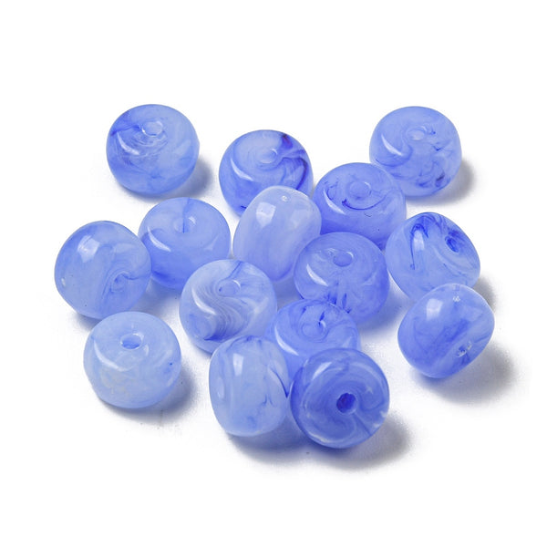 Acrylic opaque beads x 10