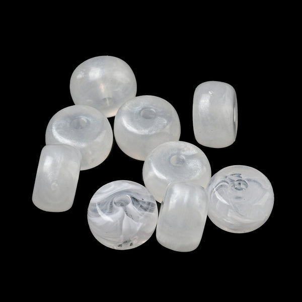 Acrylic opaque beads x 10